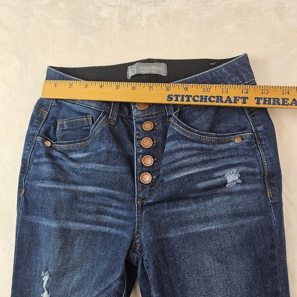 Wit & Wisdom Jeans Straight Leg Denim Women's 0 Button Fly Ab comfort stretch - Picture 2 of 11